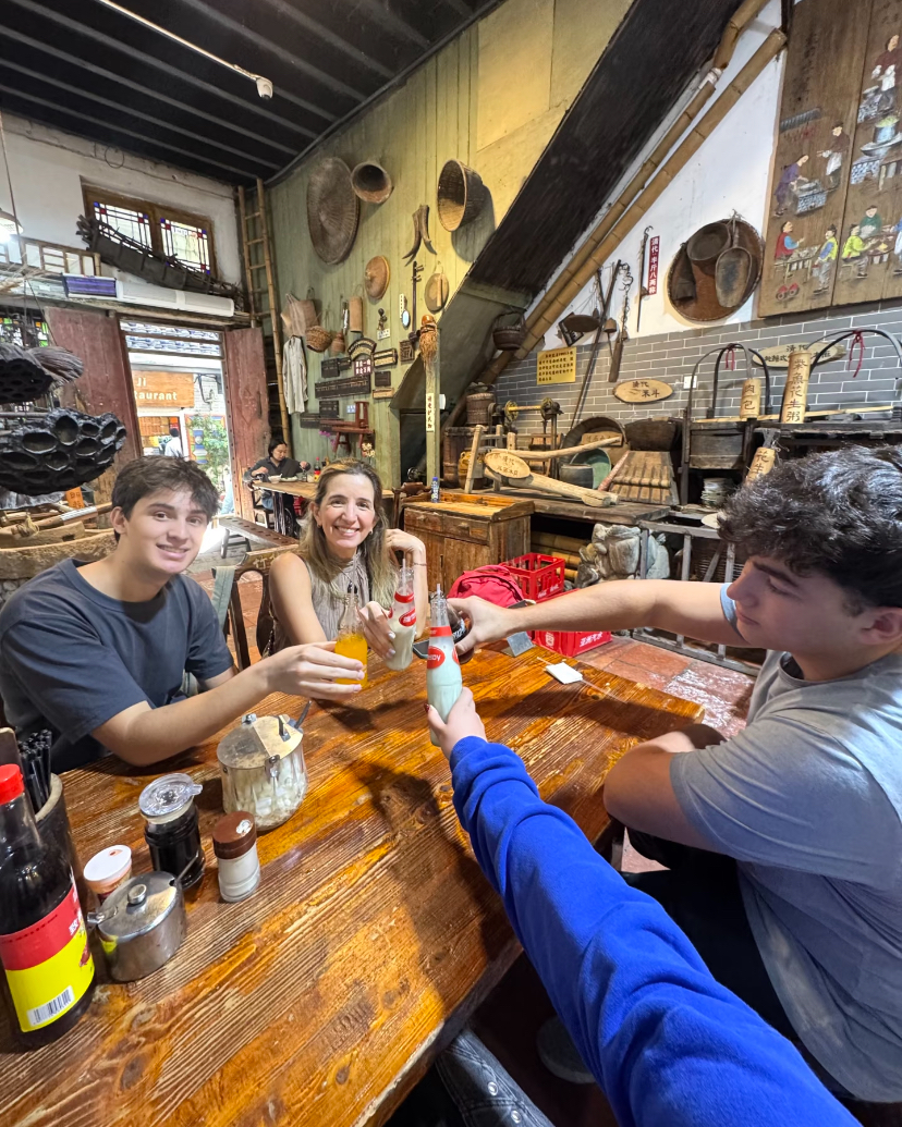 Family dining at a local Cantonese restaurant